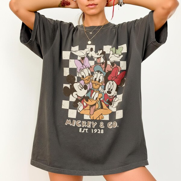 Comfort Colors® Retro Mickey & Co 1928 T-Shirt, Sweatshirt, Long Sleeved Disneyworld Shirt, Mickey And Friends Family, Disney Gift