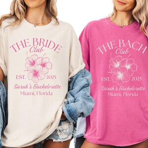 Comfort Colors® Custom Floral Bachelorette Party T-shirt, Wildflower Bridal Party Tee, Bride Squad Shirt, Bridesmaid Tee, Garden Party Bach