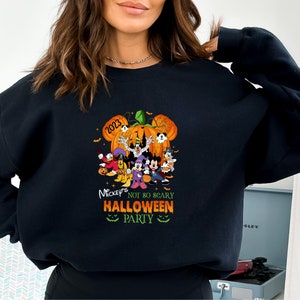 Mickey&#39;s Not-So-Scary Halloween Party Shirt, Mouse And Friend Halloween Sweatshirt,  Disney Halloween Sweatshirt, Pumpkin Halloween Shirt