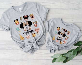 Disney Mama and Mini Matching Shirts, Mama Mouse Shirt, Mini Mouse Shirt, Disneyland Mom and Daughter Trip Shirt, Mother's Day T-shirt
