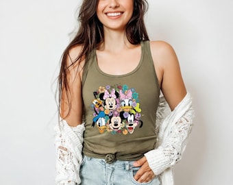 Retro Mickey and Friends Disney Tank Top, Mickey Tank Top, Cool Outfit