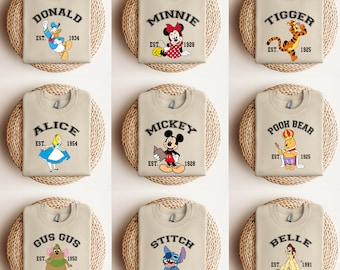 Disney Full Characters Shirt, Disney Characters Sweatshirt, Vintage Disney Family Matching Shirt, Disneyworld T-shirt, Disneyland Shirt