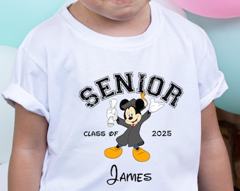 Mickey Graduation 2025 Shirt, Senior 2025 Mickey Shirt, Custom Graduate T-Shirt, Senior Graduate Shirt, Disney Family Grad Shirt