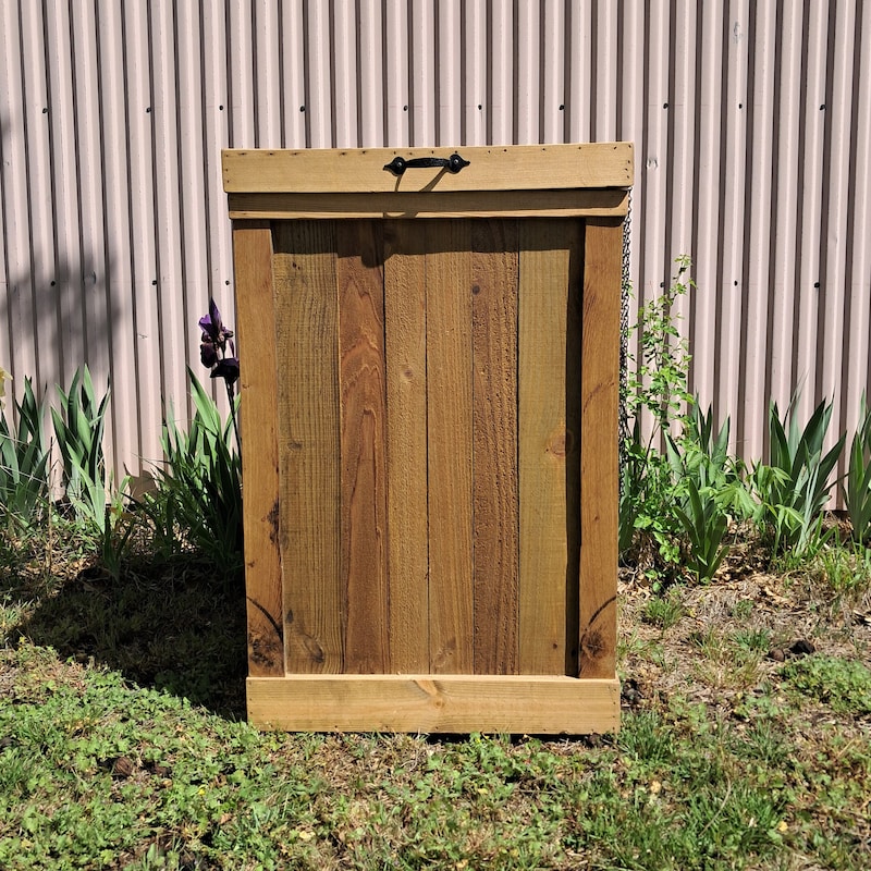 Wood 30 Gallon Trash Can - Etsy