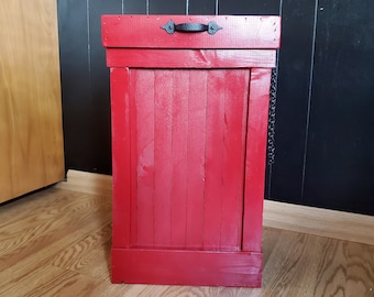 Country Kitchen Trash Can Wood Trash Bin 13 Gallon Trash - Etsy