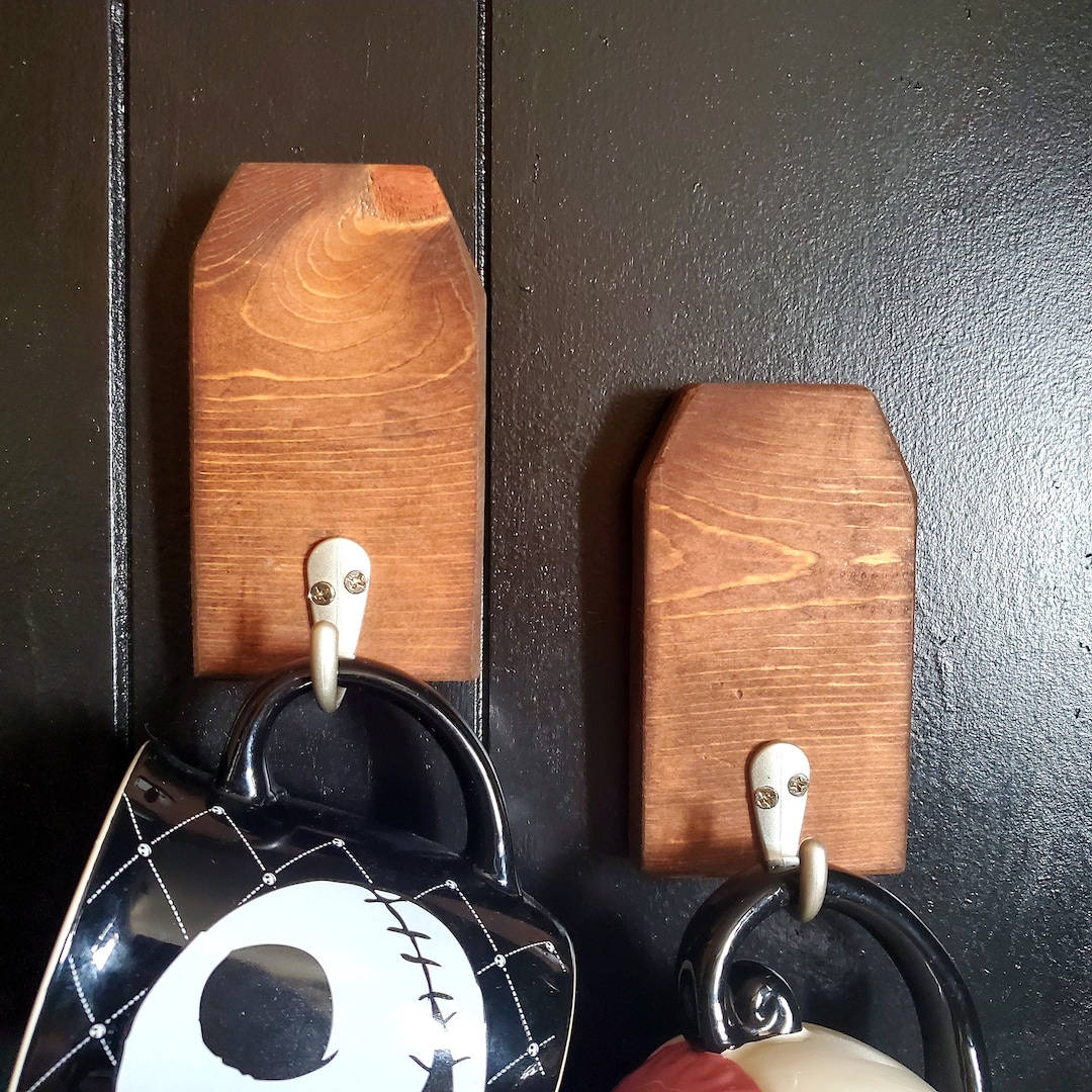 Rustic Wall Mounted Hooks, Rustic Wall Hooks, Towel Holders, Cup