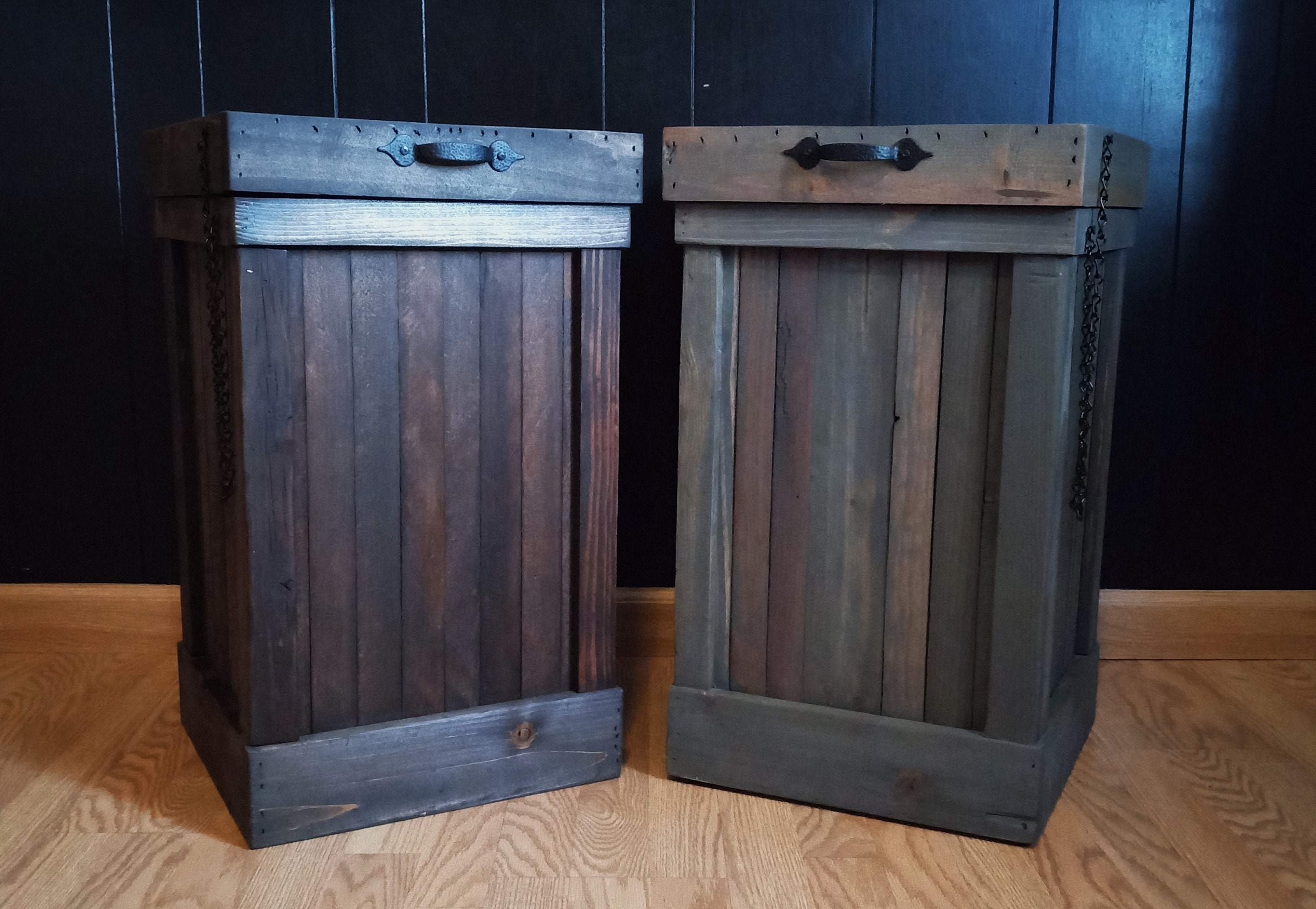 30 Gallon Wood Kitchen Trash Can