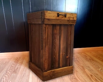 Dog Proof Trash Can, Kitchen Trash Can, Rustic Bin, 13 Gallon Trash Bin, Industrial Trash Can, Garbage Bin, Trash Can with Lid, Dog Food Bin