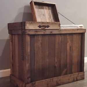 Rustic Double-Sided Wood Trash Can: Dog Proof Farmhouse Style