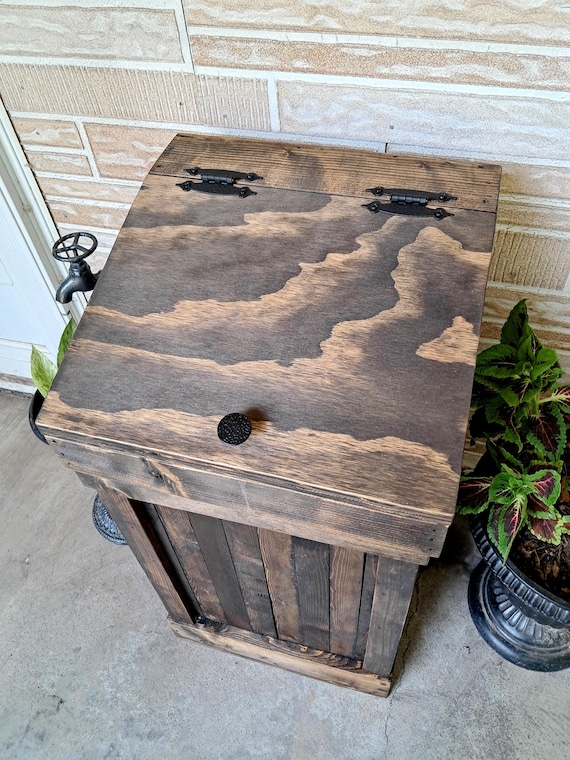 TRASH 店舗什器 BIG BOX 82㌢ メルカリ 木製 Trash Wood Gallon Can
