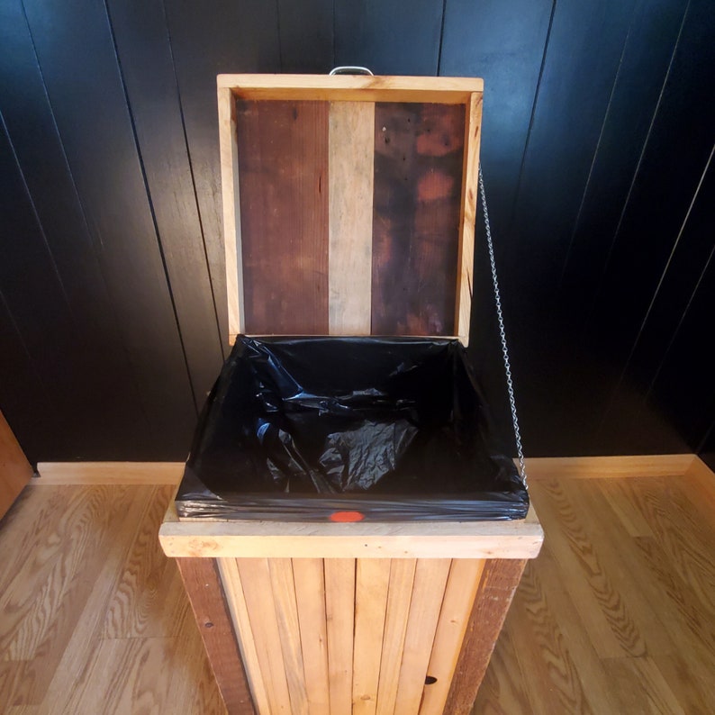 Rustic Wood 30 Gallon Large Kitchen Trash Can - Etsy