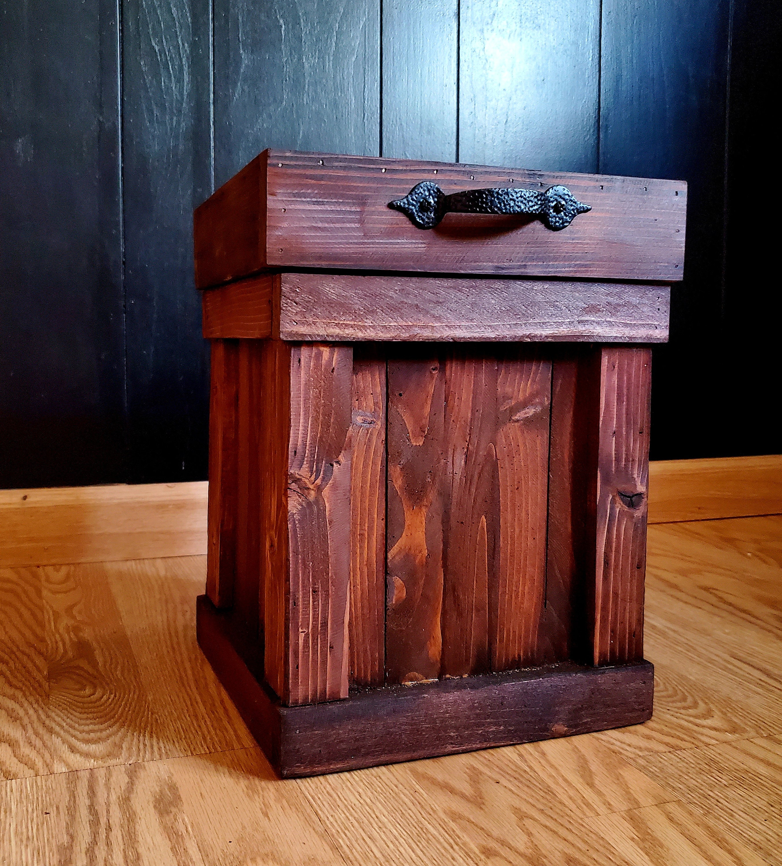 Bathroom Trash Can, Rustic Bathroom Storage, Travel Size Trash Bin ...