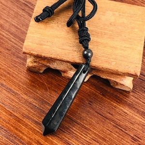 Elite Shungite Hexagonal Pendant Necklace: Karelia Noble Carbon