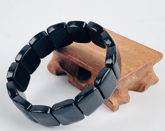 Shungite Bracelet EMF Protection,Natural Shungite,Beaded bracelet,Gemstone Bracelet, Round Gemstone Bracelet,For men,shungite wholesale