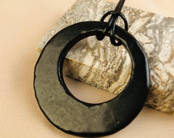 Shungite Ring EMF Protection Pendant Necklace