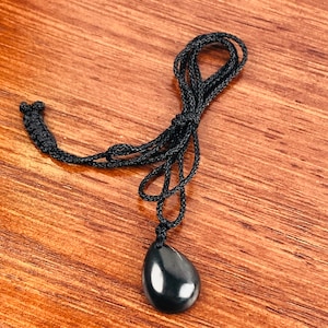 Elite shungite pendant water droplets, Karelia | Noble shungite necklace, Natural