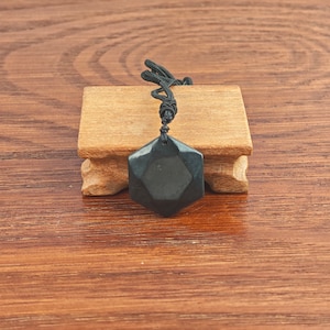 Hexagon Shungite Pendant: EMF & Empath Protection Necklace
