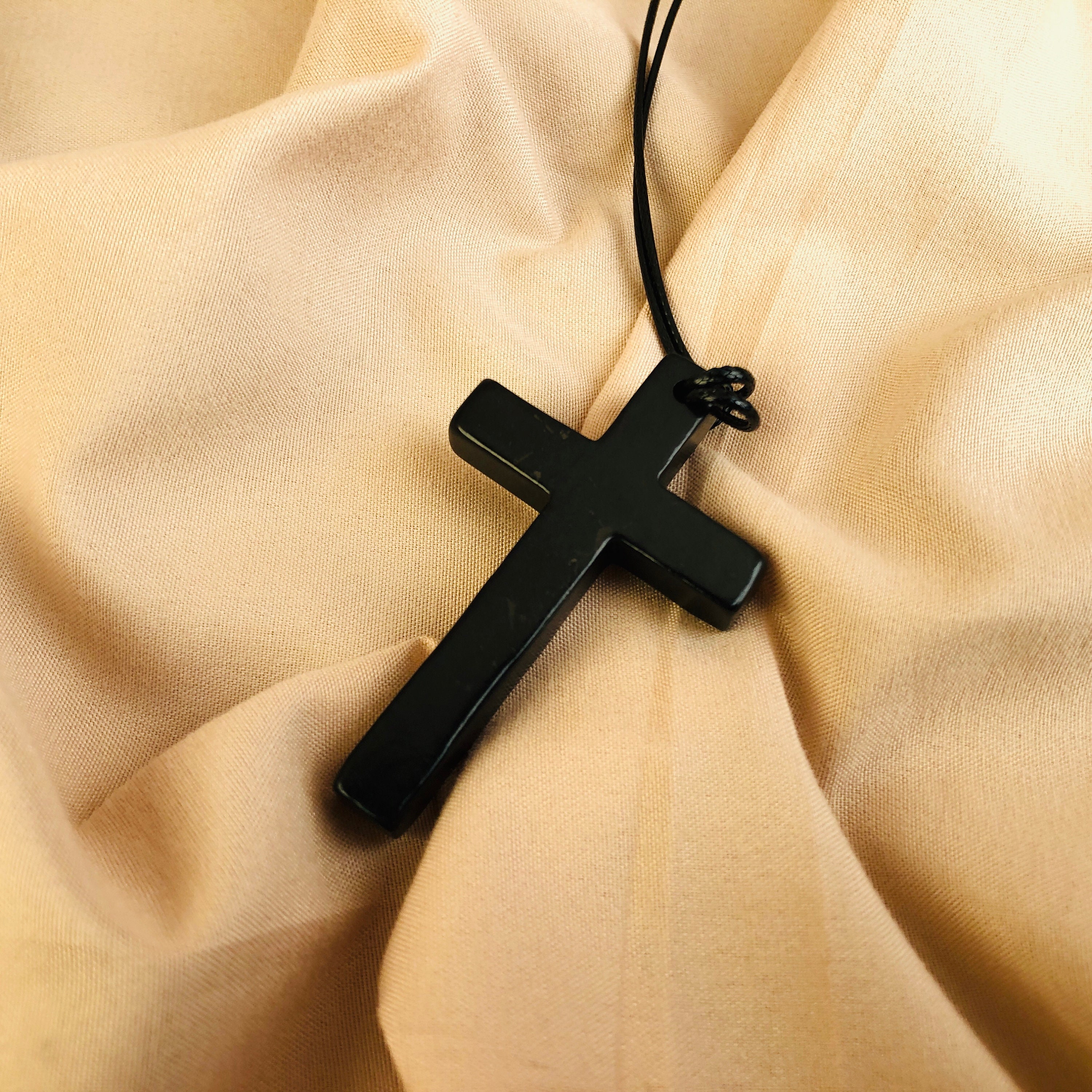 Shungite shop cross pendant