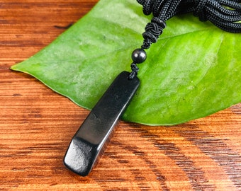 Shungite necklace Crystal Shungite Authentic Karelian real black stone