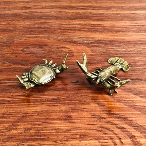 Brass Crab Pen Holder Brass Animals, Fountain Pen Holder, pen holder for desk Crab Figure Desks Decoration, Gift For Crab Lovers Lobster