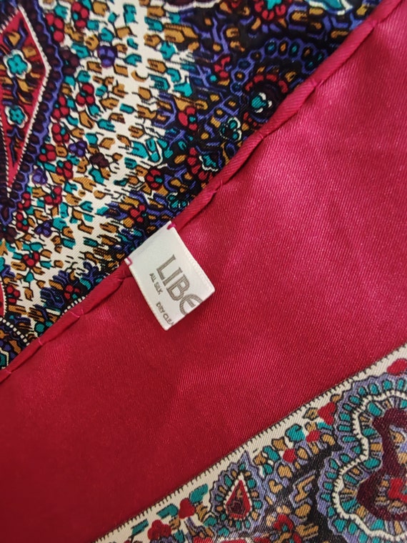 Liberty London Scarf Vintage Silk neckerchief poc… - image 4