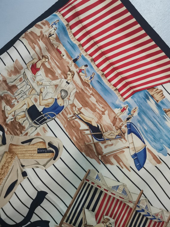 Ralph Lauren Rare Vintage Silk Scarf Women sunbat… - image 3