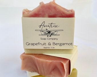 Grapefruit & Bergamot Soap | Handmade Bar Soap | Cold Process Soap with Essential Oils | Artisan Soap | Gifts | Palm Free Soap