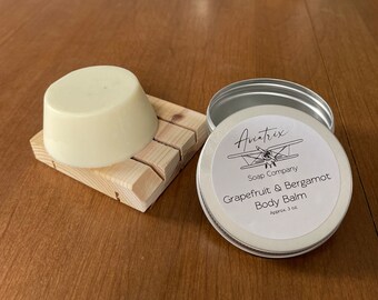 Grapefruit & Bergamot Body Balm | Solid Lotion | Lotion Bar | Palm Free | Skin Care | Moisturizer | Natural