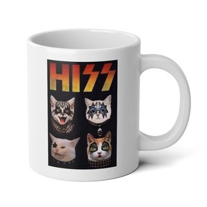 60th birthday gift for men, 50th birthday gift for women, cat items for cat lovers, XOXO mug, HISS Cats, Valentine, KISS,Valentines Day gift