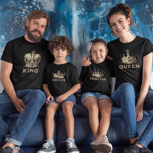 Matching Family Shirts, King, Queen, Prince, Princess, Mommy & Me Shirts, Baby Shower Gift Toddler Youth Newborn Onepiece, Family Set, Shirt