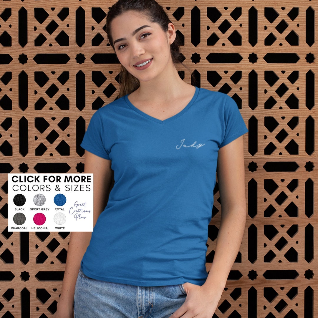 Custom V-neck, Personalized V-neck Shirt, Custom T-shirt, Custom Name ...