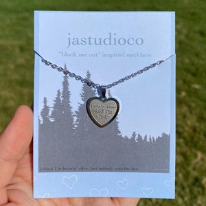 Block Me Out Heart Necklace