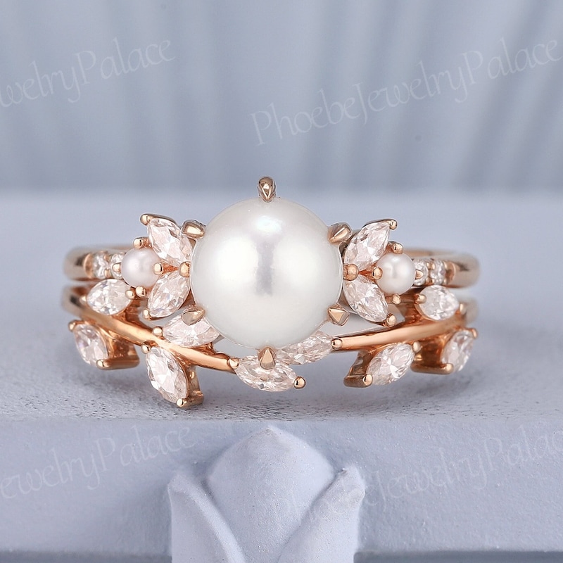 Unique Pearl Rings Unique Pearl Jewelry - Etsy