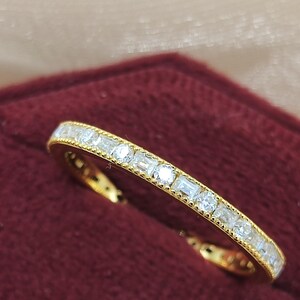 Vintage Moissanite Engagement Ring 14k Gold Delicate Eternal Wedding ...
