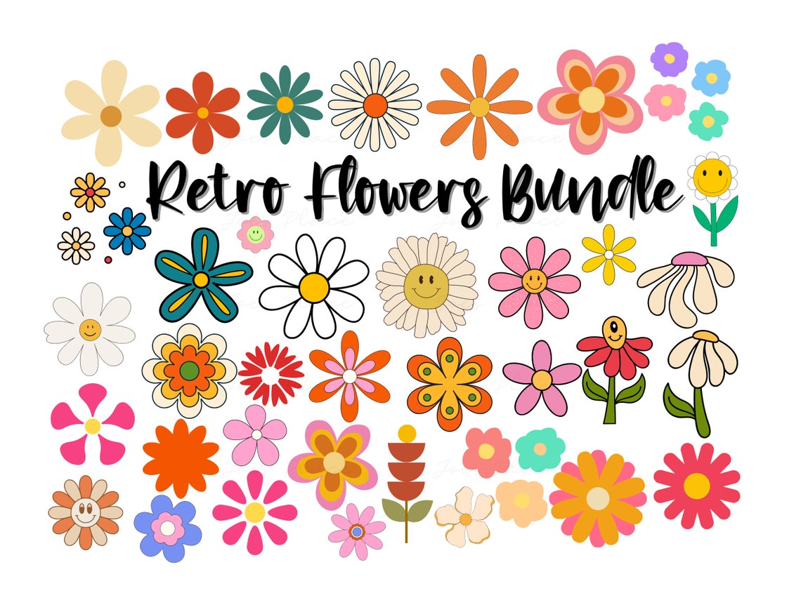 Groovy Retro Flower Hippie Svg Png Daisy Svg Boho Svg Etsy
