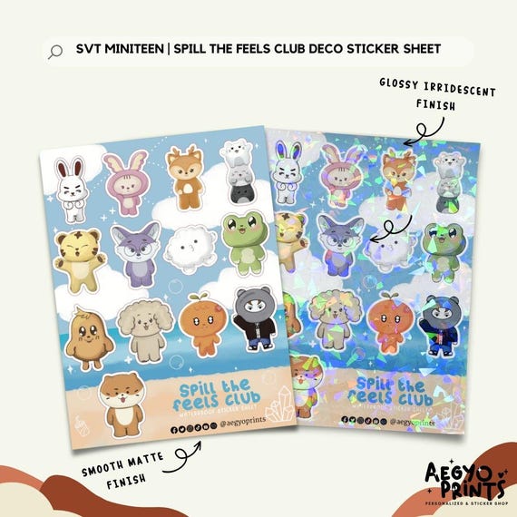 【出回り少】ATEEZ ミト　シール SEVENTEEN MINITEEN | Spill the feelings Club デコステッカーシート