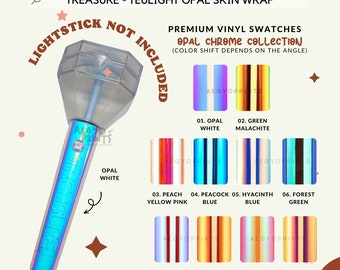 TEULIGHT - Opal Chrome Skin Wrap for TREASURE Lightstick | Aegyoprints