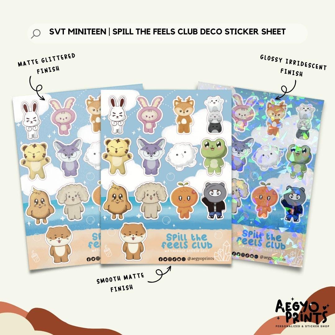 SEVENTEEN MINITEEN | Spill the Feels Club Deco Sticker Sheet | Fan