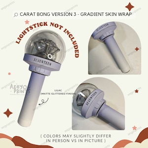 Carat Bong V3 Gradient Skin Wrap For Seventeen Lightstick CBV3 image 10