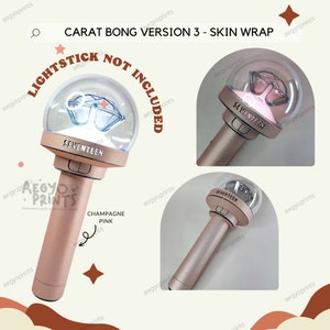 CARAT BONG V3 - Glittered Skin Wrap for Seventeen Lightstick CBV3