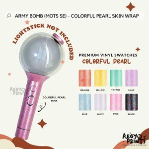 ArmyBomb (ABSE) Skin Wrap - Colorful Pearl Collection for lightstick