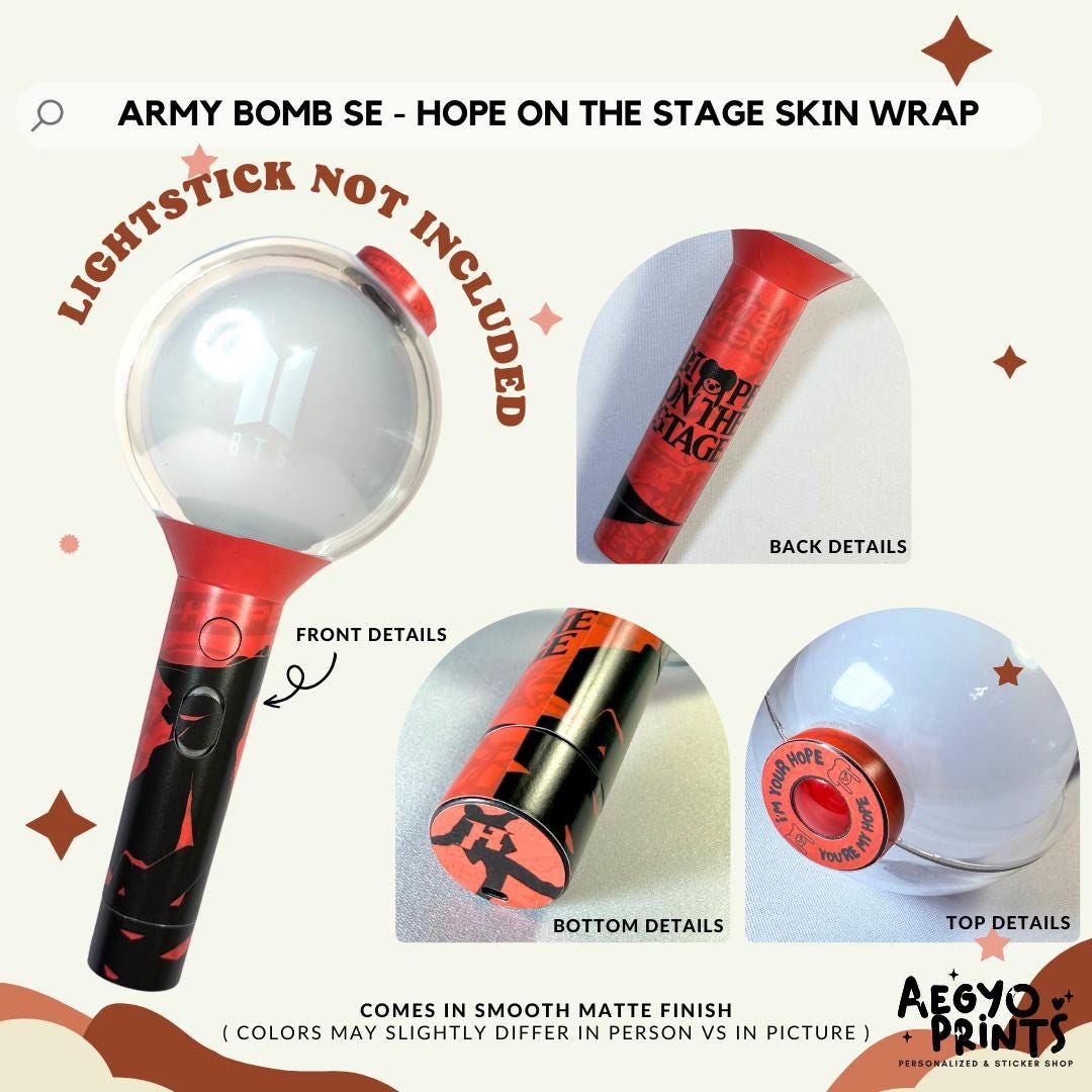 ARMY Bomb SE - HOPE on the Stage Themed Skin Wrap by Aegyoprints