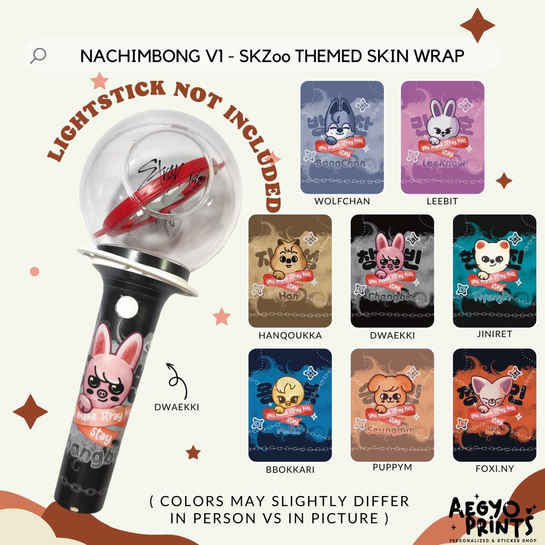 SKZOO LIGHT STICK COVER VER. 2 Jiniret ② Stray Kids - 'SKZ'S MAGIC SCHOOL' - SKZOO LIGHT STICK COVER