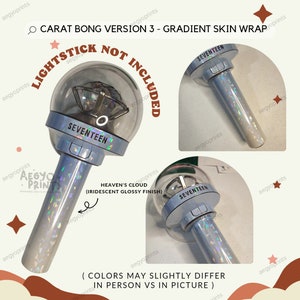 Carat Bong V3 Gradient Skin Wrap For Seventeen Lightstick CBV3 image 9