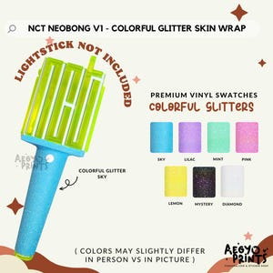 NCT NEOBONG V1 - Colorful Glitter Skin Wrap Decal Sticker by Aegyoprints