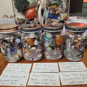 Mystery crystal Treasure prize jars