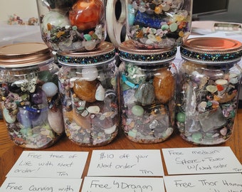 Mystery crystal Treasure prize jars