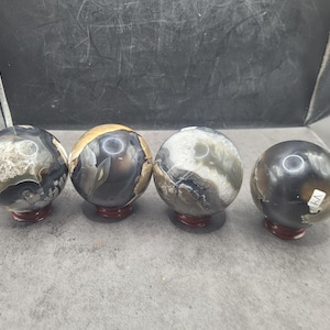 Volcano agate sphere