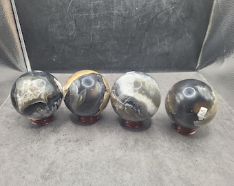 Volcano agate sphere
