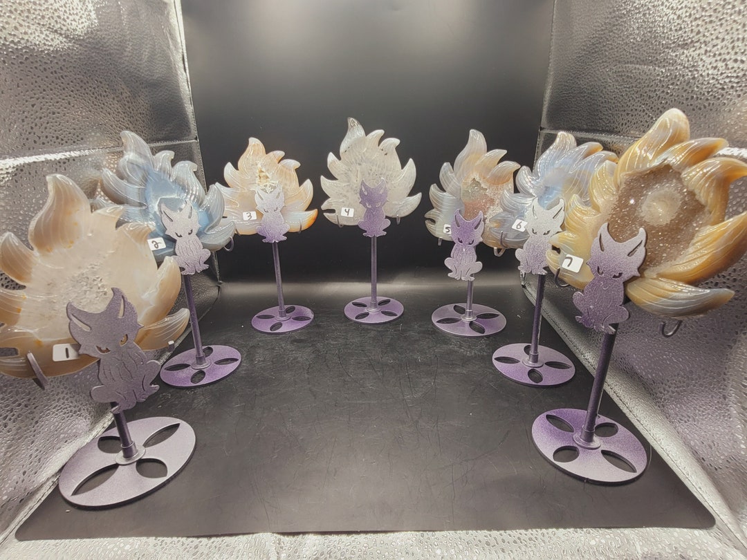 9-tail-fox-crystal-carving-with-stand-etsy